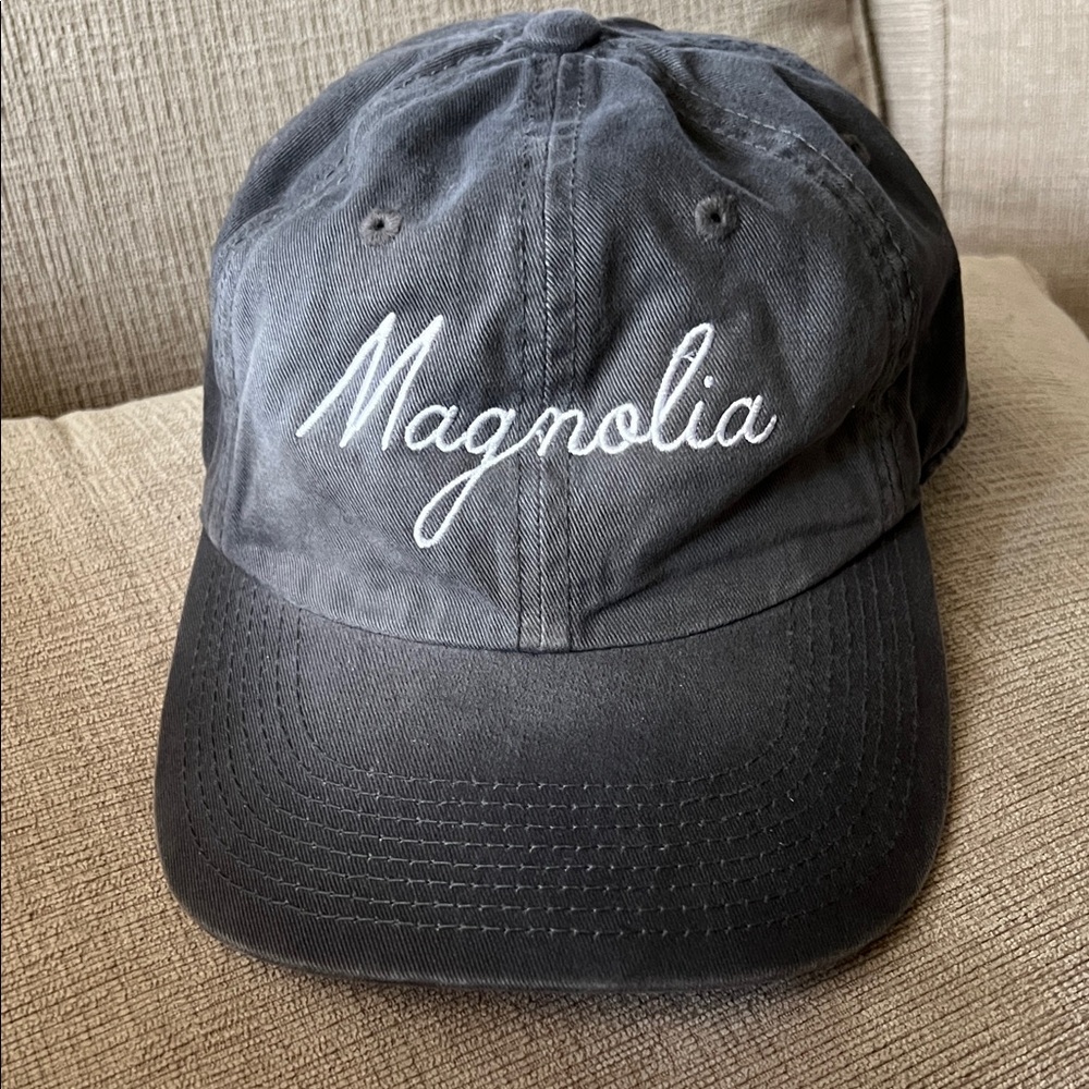Magnolia Farms Distressed Grey Port Authority 100% Cotton Cap